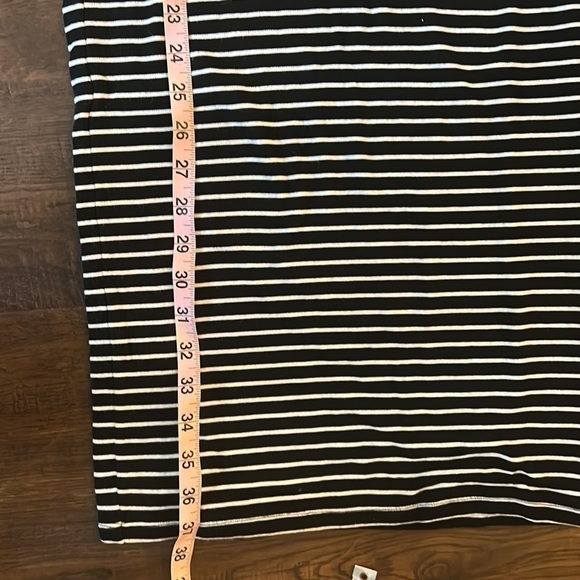 ATM Anthony Thomas Meililo Dip Dye Stripe Dress in Black Combo Medium - Picture 4 of 6